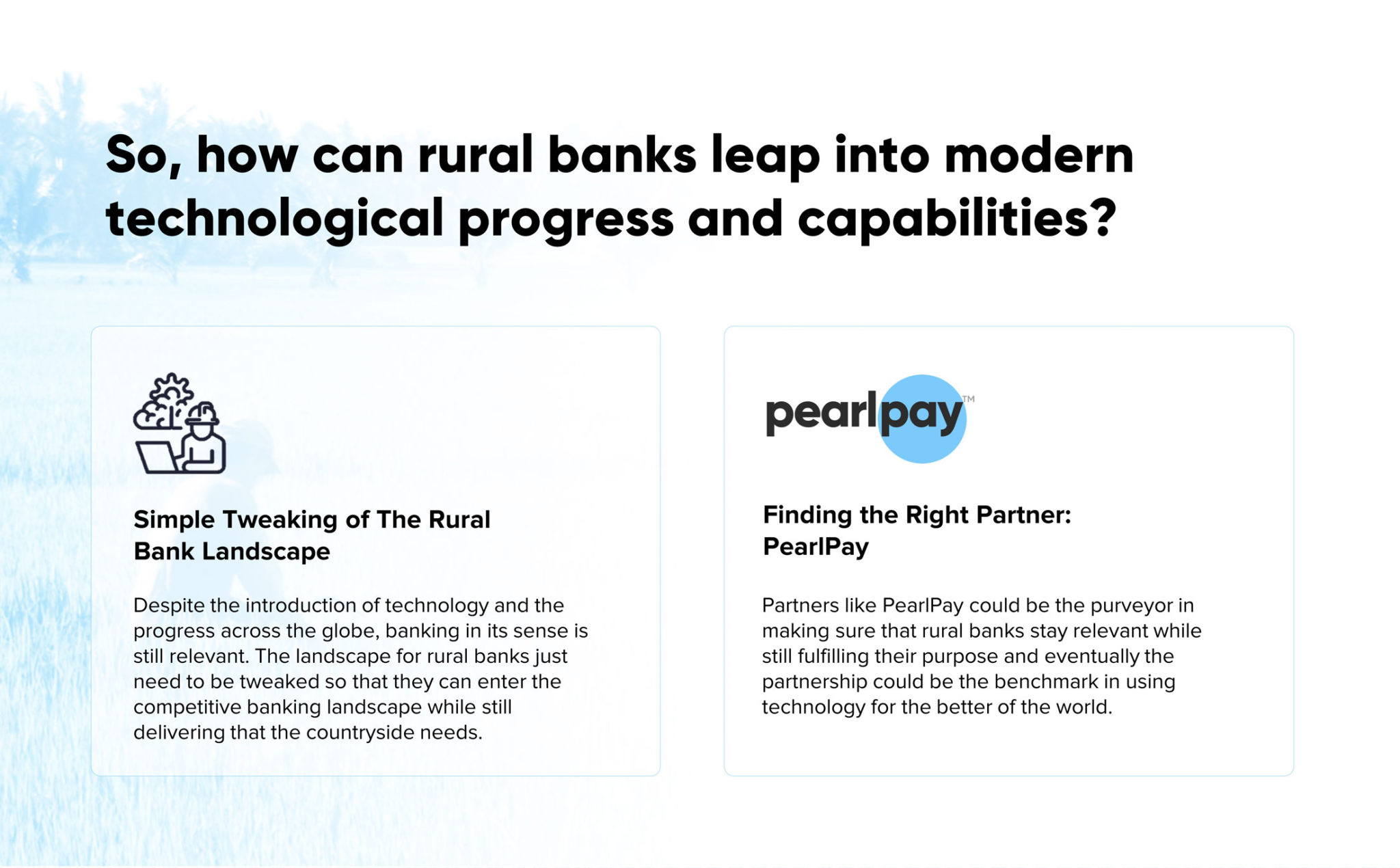 How Rural Banks Leap into Modern Technological Progress and Capabilities
